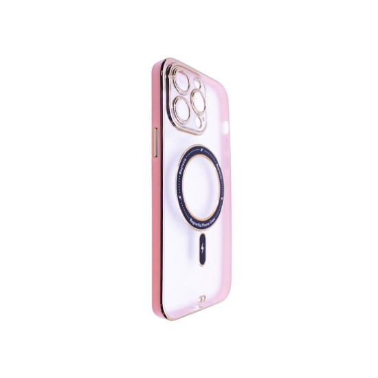 Magnetic Case with Camera Lens Q Series For Apple iPhone 14 Pro Max Pink